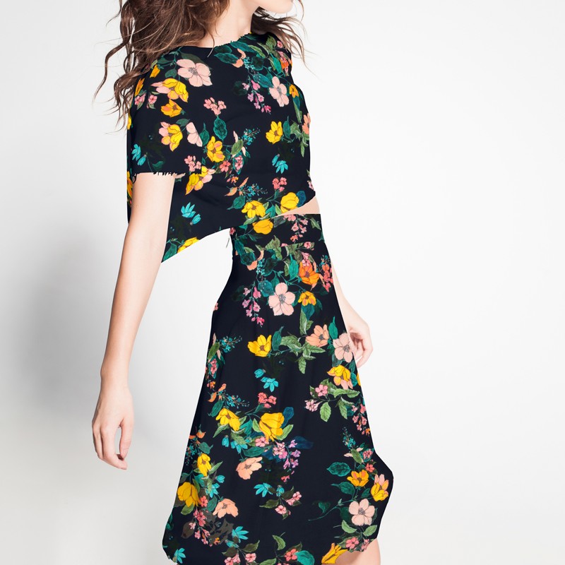 Krepp Botanisch Marine - Ribes y Casals