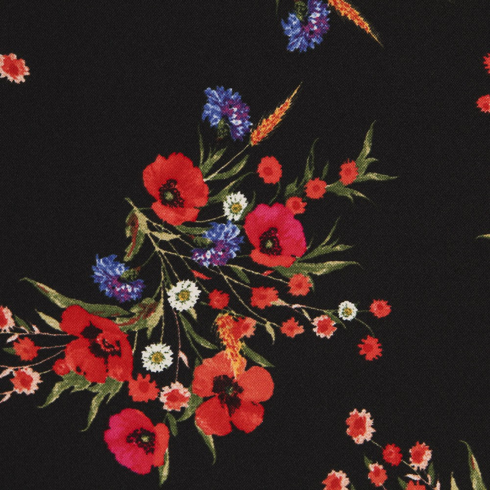 Schwarzer Bouquet-Krepp - Ribes y Casals
