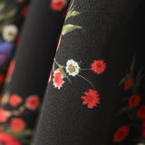 Schwarzer Bouquet-Krepp - Ribes y Casals