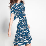 Blauer Zebra-Krepp - Ribes y Casals