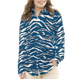 Blauer Zebra-Krepp - Ribes y Casals