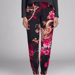 Schwarzer Drachenprint-Krepp - Ribes y Casals