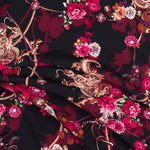 Schwarzer Drachenprint-Krepp - Ribes y Casals