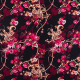 Schwarzer Drachenprint-Krepp - Ribes y Casals