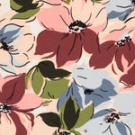 Feinkrepp Blumen Granat - Ribes y Casals