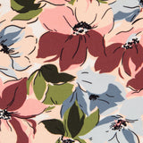 Feinkrepp Blumen Granat - Ribes y Casals