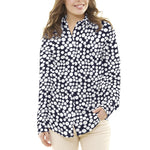 Feinkrepp Polka Dots Marine - Ribes y Casals
