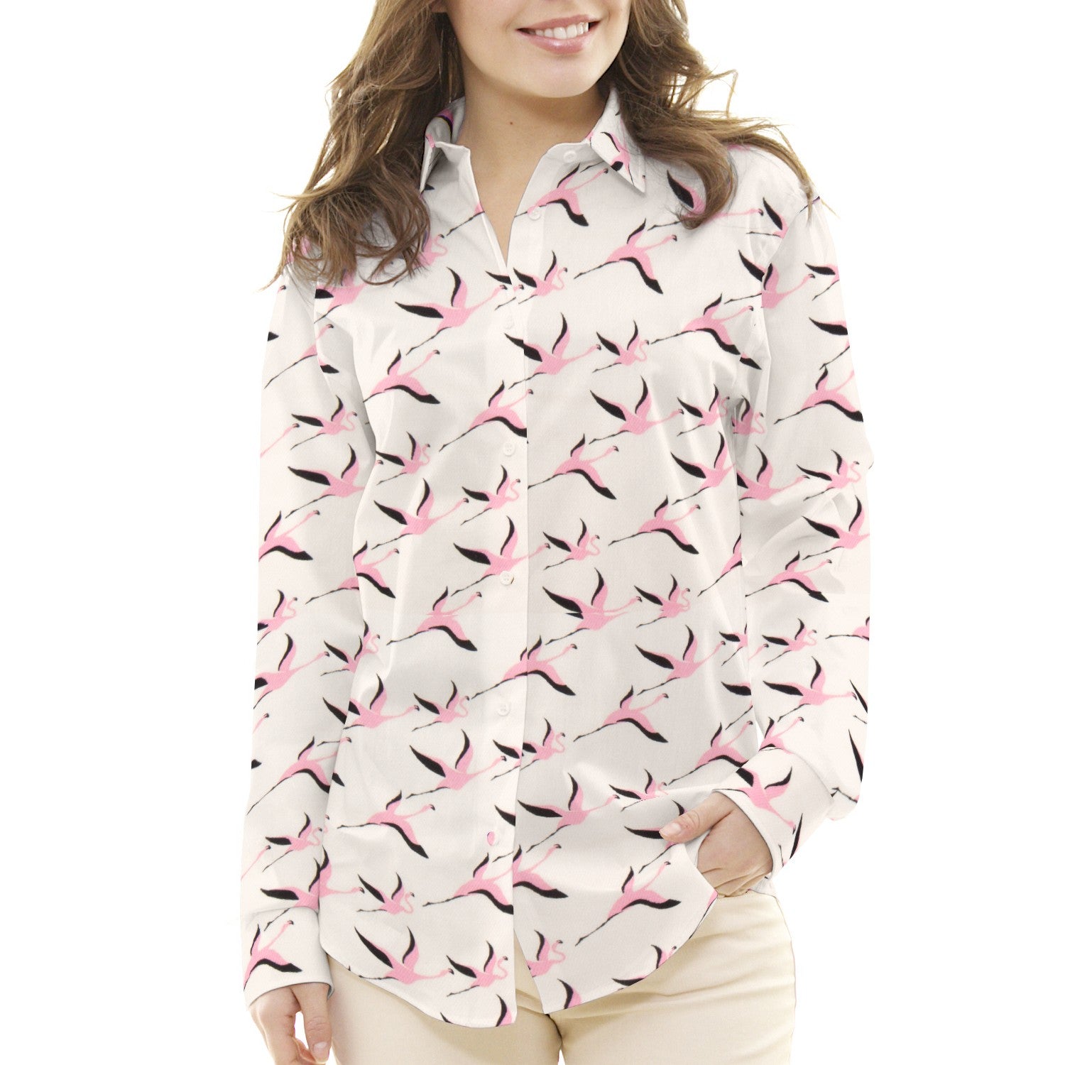 Krepp Flamingos Creme - Ribes y Casals