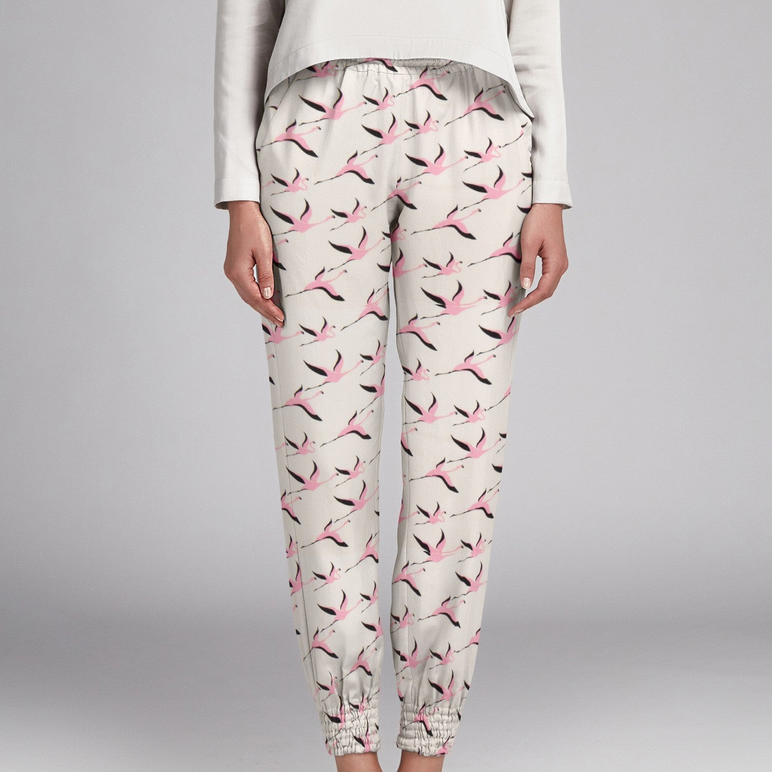 Krepp Flamingos Creme - Ribes y Casals