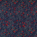 Marineblauer geblümter Krepp - Ribes y Casals