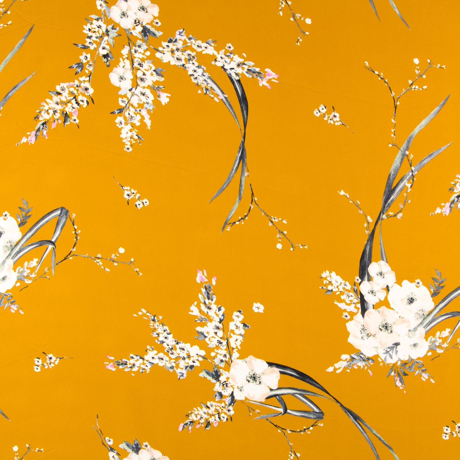 Krepp Floral Ocker - Ribes y Casals
