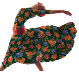 Smaragd Flamenco Blumen Krepp - Ribes y Casals