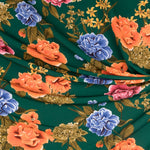 Smaragd Flamenco Blumen Krepp - Ribes y Casals