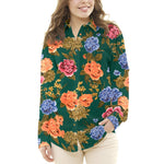 Smaragd Flamenco Blumen Krepp - Ribes y Casals
