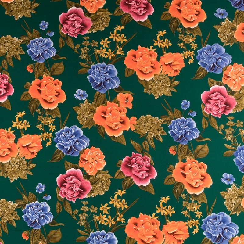 Smaragd Flamenco Blumen Krepp - Ribes y Casals