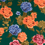 Smaragd Flamenco Blumen Krepp - Ribes y Casals