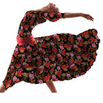 Krepp Flores Flamenca Schwarz - Ribes y Casals