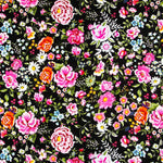 Krepp Flores Manila Schwarz - Ribes y Casals