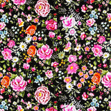 Krepp Flores Manila Schwarz - Ribes y Casals