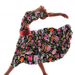 Krepp Flores Manila Schwarz - Ribes y Casals