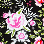 Krepp Flores Manila Schwarz - Ribes y Casals