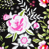 Krepp Flores Manila Schwarz - Ribes y Casals