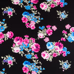 Schwarzer Frühlingsblumen-Krepp - Ribes y Casals
