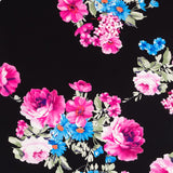 Schwarzer Frühlingsblumen-Krepp - Ribes y Casals