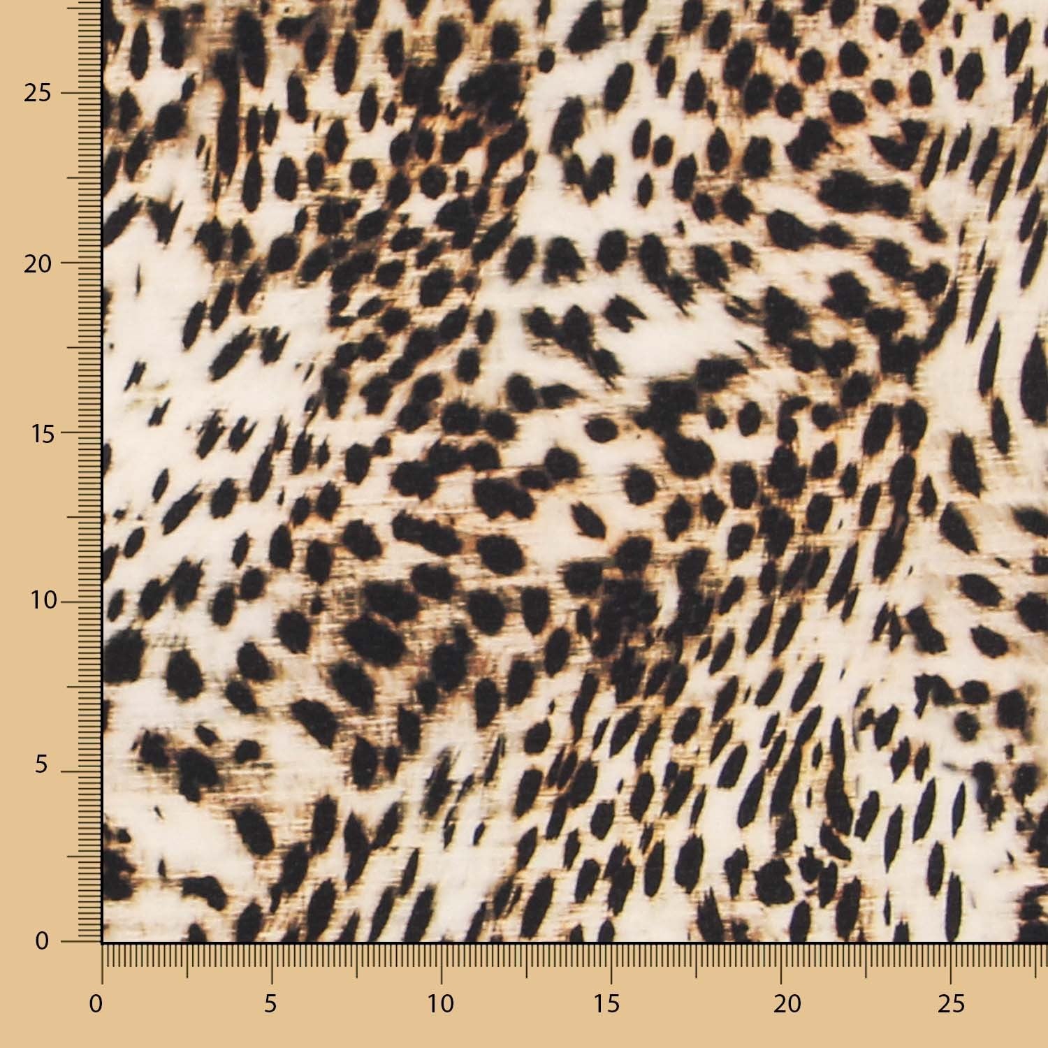 Beige Leopard Krepp - Ribes y Casals