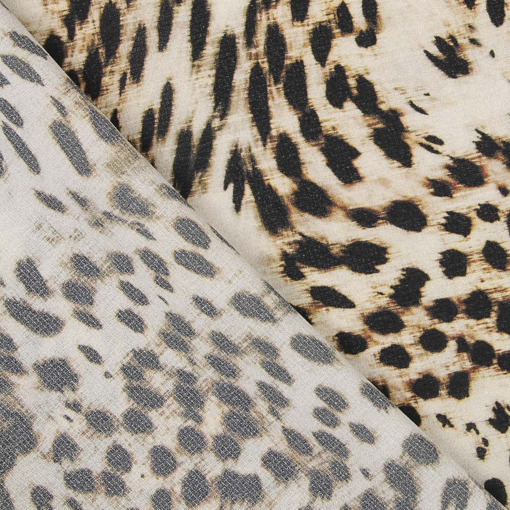 Beige Leopard Krepp - Ribes y Casals