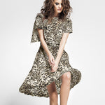 Beige Leopard Krepp - Ribes y Casals