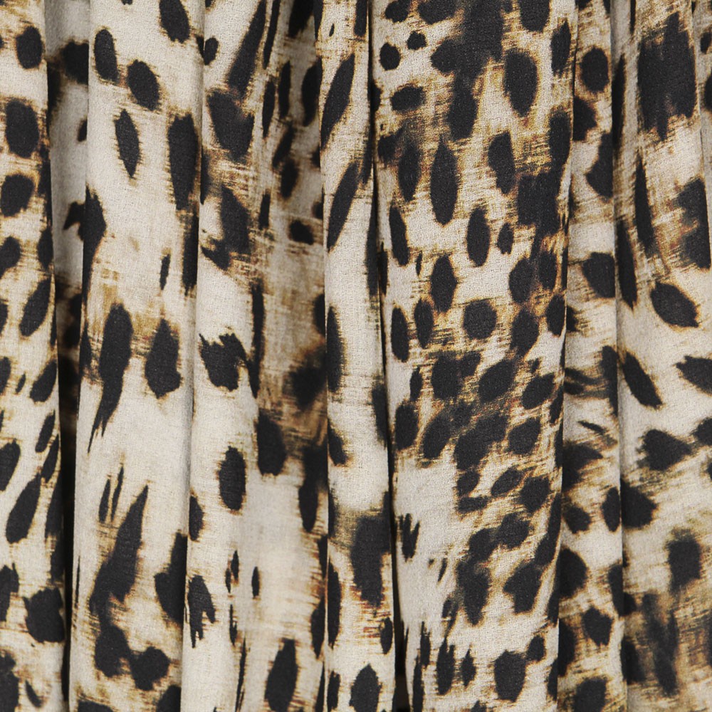 Beige Leopard Krepp - Ribes y Casals