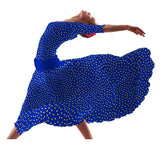 Krepp-Polka-Dots Gelb 7mm Blau - Ribes y Casals
