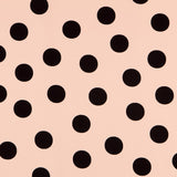 Krepp-Polka-Dots Beige 33mm Schwarz - Ribes y Casals