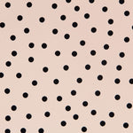 Krepp-Polka-Dots Beige 7mm Schwarz - Ribes y Casals