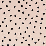 Krepp-Polka-Dots Beige 7mm Schwarz - Ribes y Casals