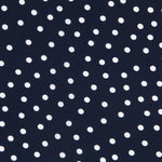 Weißer gepunkteter Krepp 7mm Marine - Ribes y Casals