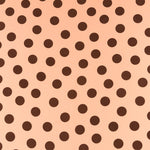 Krepp Polka Dots Braun 35mm Nackt - Ribes y Casals