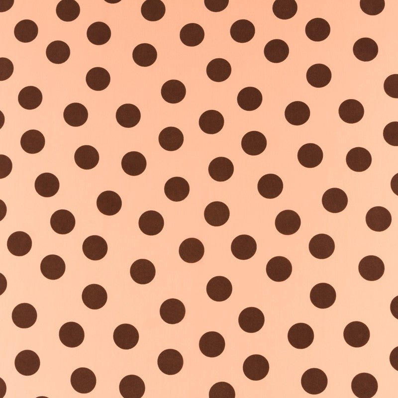 Krepp Polka Dots Braun 35mm Nackt - Ribes y Casals