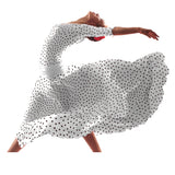 Krepp-Polka-Dots Braun 7mm Ecru - Ribes y Casals