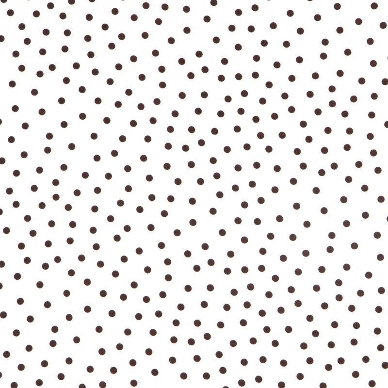 Krepp-Polka-Dots Braun 7mm Ecru - Ribes y Casals