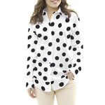 Crepe Polka Dots Schwarz 33mm Weiß - Ribes y Casals
