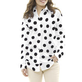 Crepe Polka Dots Schwarz 33mm Weiß - Ribes y Casals