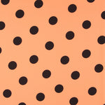 Crepe Polka Dots Schwarz 33mm Tangerine - Ribes y Casals