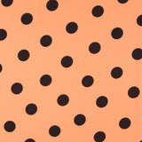 Crepe Polka Dots Schwarz 33mm Tangerine - Ribes y Casals