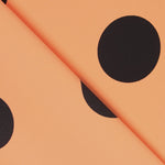 Crepe Polka Dots Schwarz 33mm Tangerine - Ribes y Casals