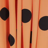 Crepe Polka Dots Schwarz 33mm Tangerine - Ribes y Casals