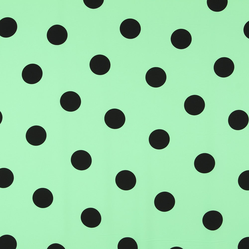 Crepe Polka Dots Schwarz 33mm Mint - Ribes y Casals