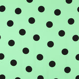 Crepe Polka Dots Schwarz 33mm Mint - Ribes y Casals