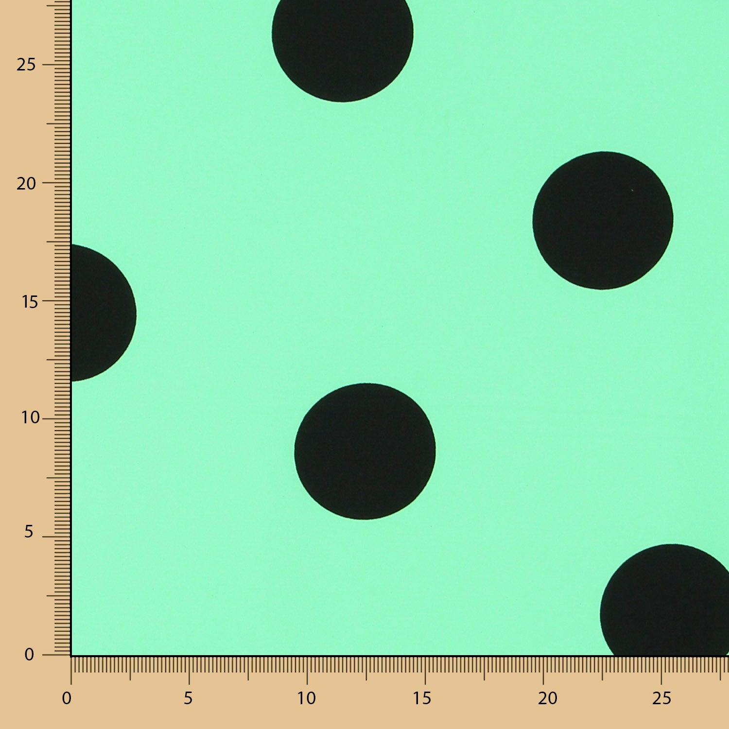 Crepe Polka Dots Schwarz 33mm Mint - Ribes y Casals